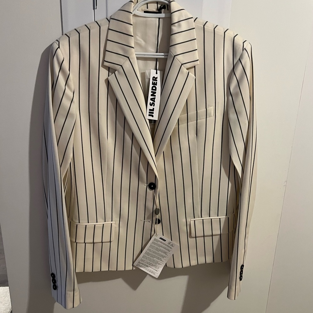 NWT Jil Sander Pinstripe Tailored Blazer